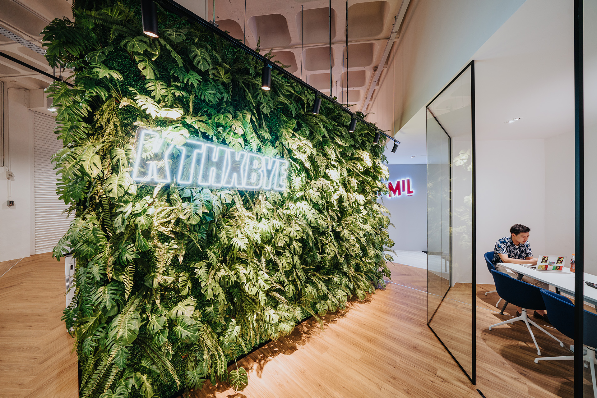 SGAG office tagline wall design